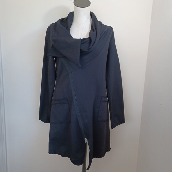 Neon Buddha Jacket Cardigan Black Cotton Knit Full Zip Womens Small NEW - Picture 2 of 12